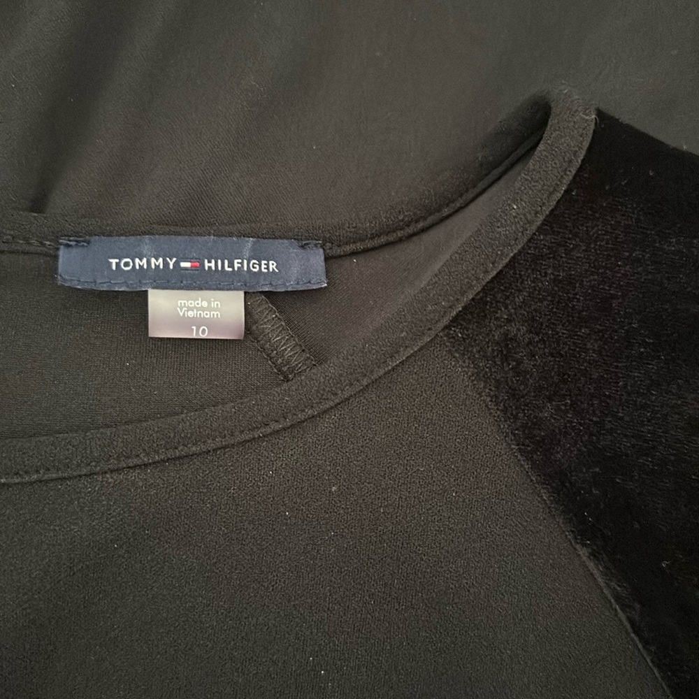 Tommy Hilfiger Velvet Long Sleeve Dress